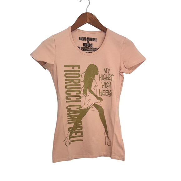 Fiorucci Tops - NWT Fiorucci X Naomi Campbell Collaboration My Highest Heels Fitted Tee Pink